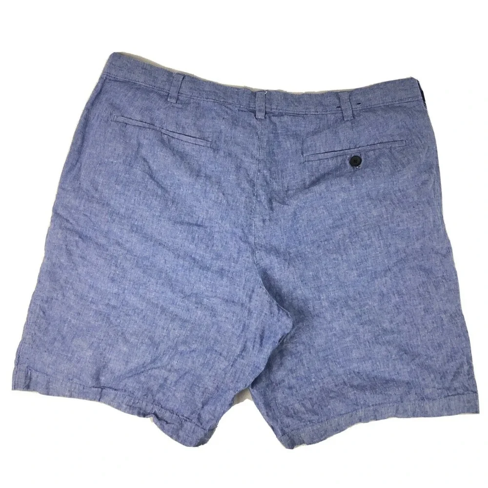 BANANA REPUBLIC AIDEN SHORT LINEN / COTTON BLEND LIGHT BLUE Sz 38‎ INSEAM 9